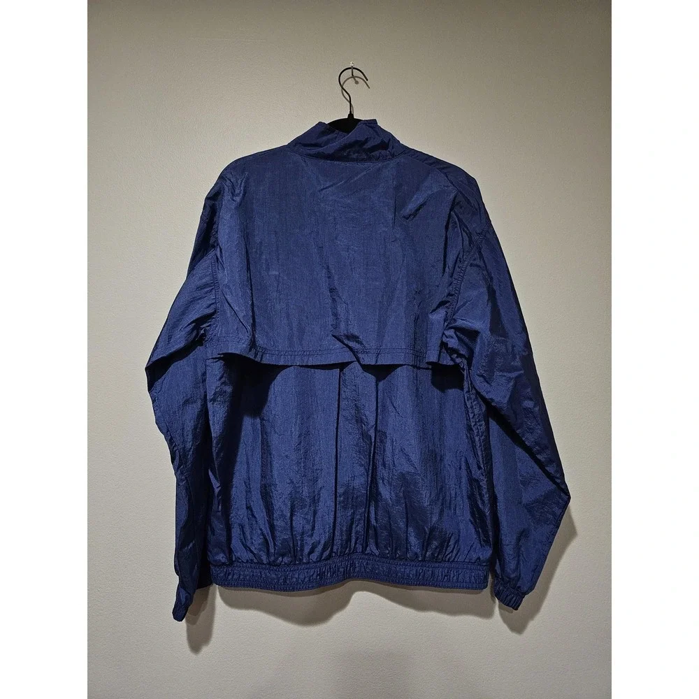 Starter‎ Jacket Mens Medium Blue Lightweight Nylon Lined Full Zip Windbreaker